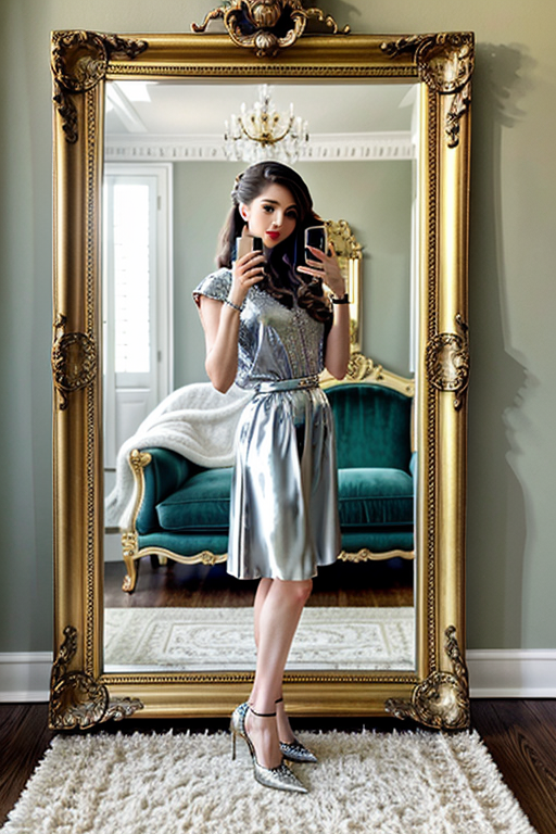 mirror photo pose girl simple